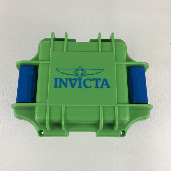 Invicta Impact Resistant Watch Collector Case Store Protect Waterproof Box Green - Picture 2 of 10